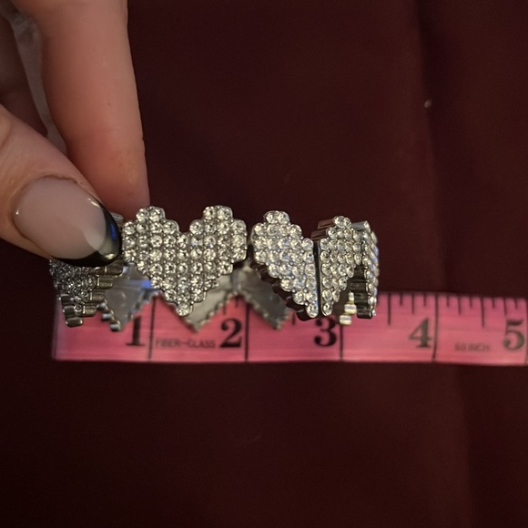 Pave Heart Diamond Crusted Bracelet - Picture 5 of 6